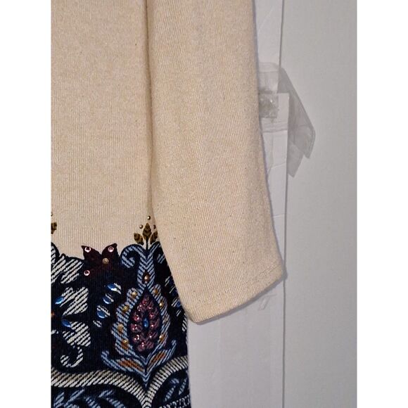 Alfred Dunner Women's Top Rhinestone Boho Designer Fantasy Moroccan Y2K XL - Picture 6 of 9